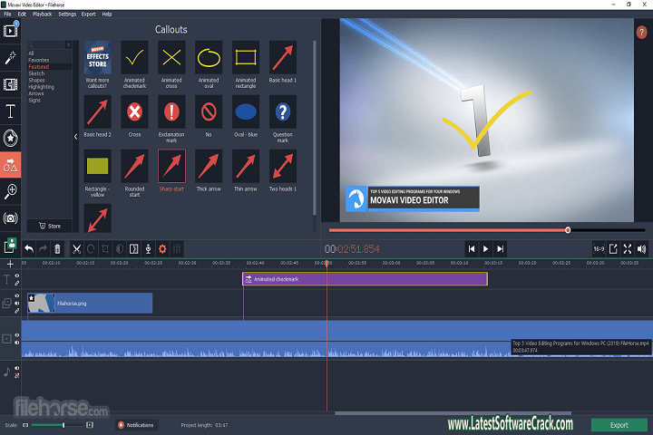 Movavi Video Editor Plus v22.4 Free Download