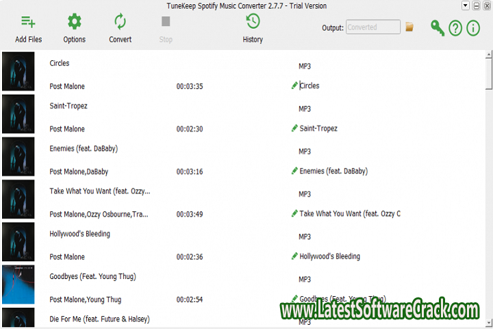 TuneKeep Spotify Music Converter 3.2.6 Free Download