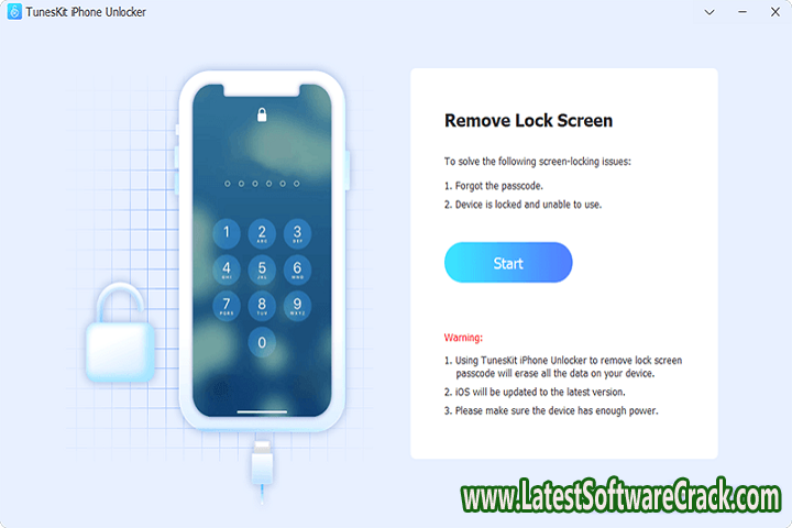 TunesKit iPhone Unlocker 2.0.0.12 free download  with patch