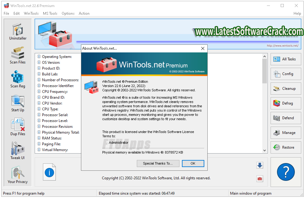 WinTools.net v22.6 Free Download