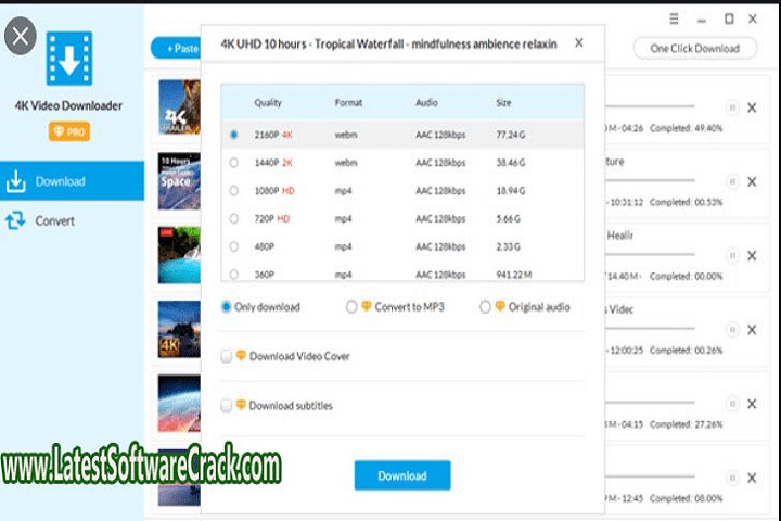 4K Video Downloader v4.21.4.5000 Free Download with Crack