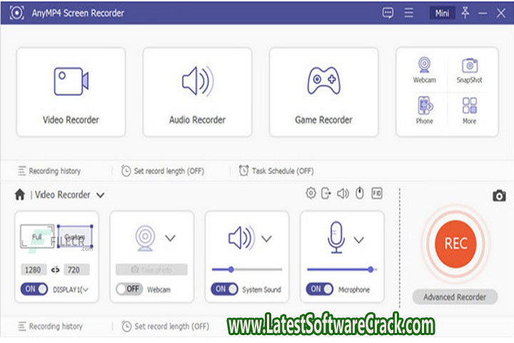 AnyMP4 Screen Recorder 1.3.78 Free Download with patch