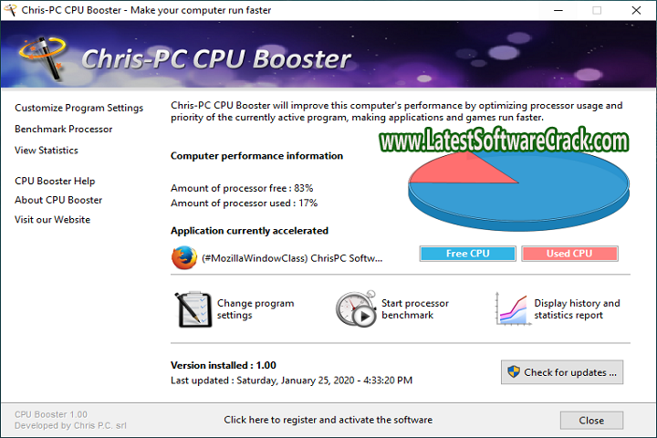 Chris-PC CPU Booster 2.07.21 Free Download with patch