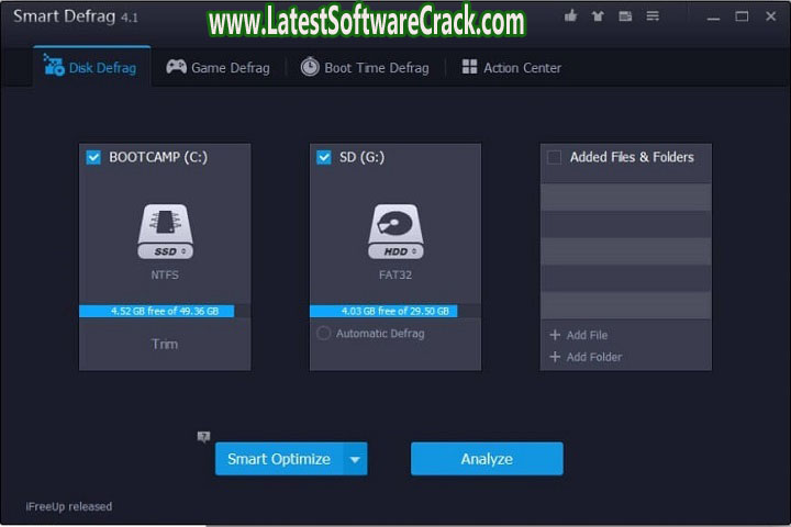 IObit Smart Defrag Pro 8.0.0.136 free download with crack