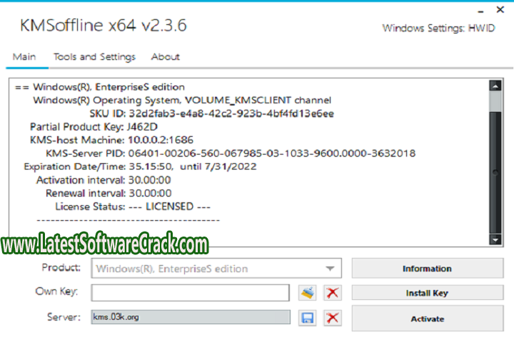 KMSOffline v2.3.6 Free Download with crack