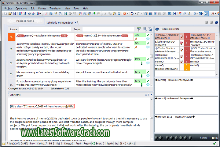 Kilgray memoQ Translator Pro 9.12.9 Free Download with crack