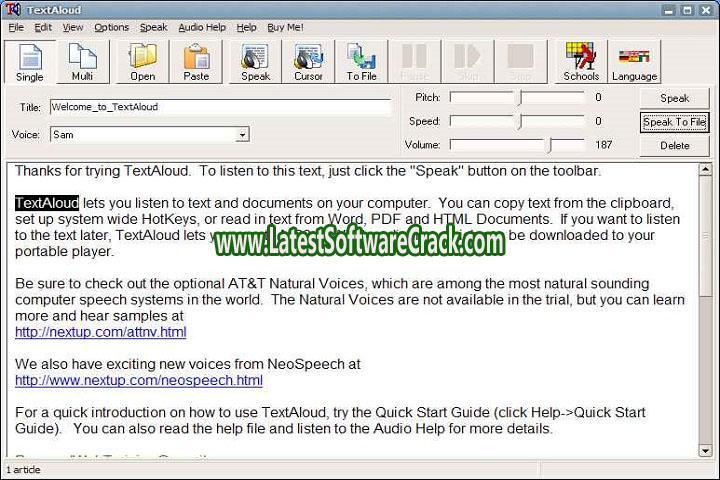 NextUp TextAloud v4.0.65 Free Download  with patch