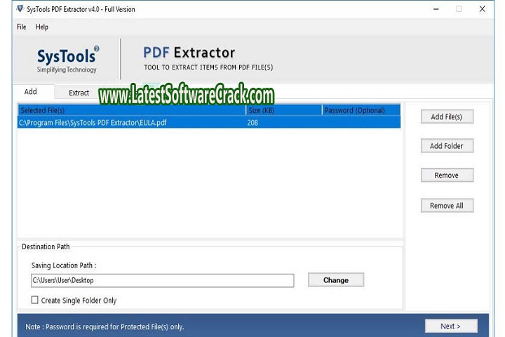 SysTools PDF Extractor v6.0 Free Download with crack
