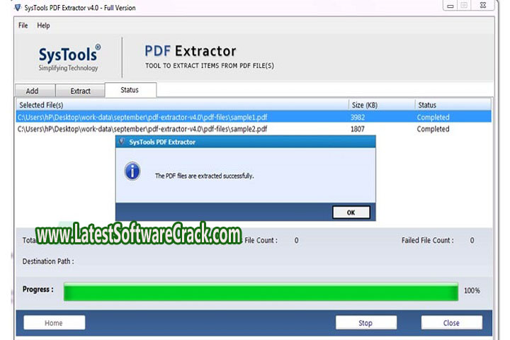 SysTools PDF Extractor v6.0 Free Download With patch