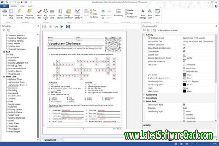 Vocabulary Worksheet Factory Professional & Enterprise 6.1.123.0. with crack Vocabulary Worksheet Factory Professional & Enterprise 6.1.123.0. with crack