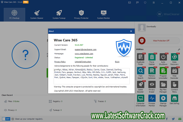 Wise Care 365 Pro 6.3.6.614 Free Download with crack 