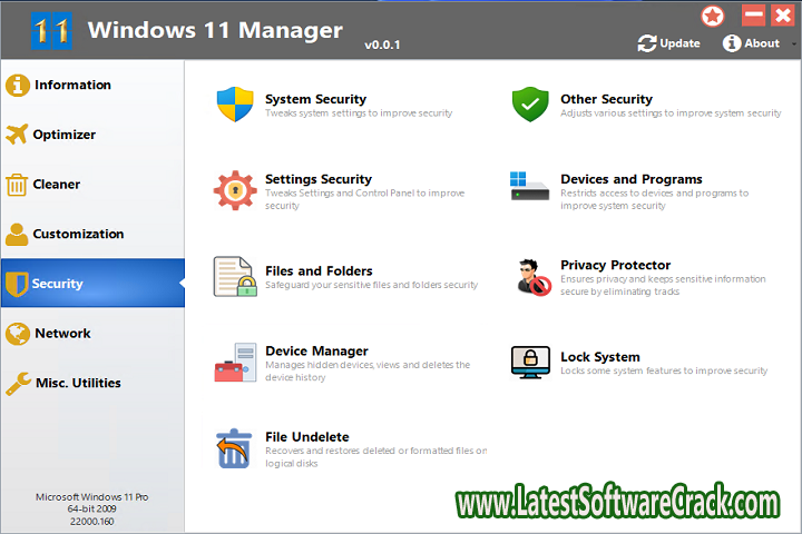 Yamicsoft Windows 11 Manager 1.1.5 Free Download with patch
