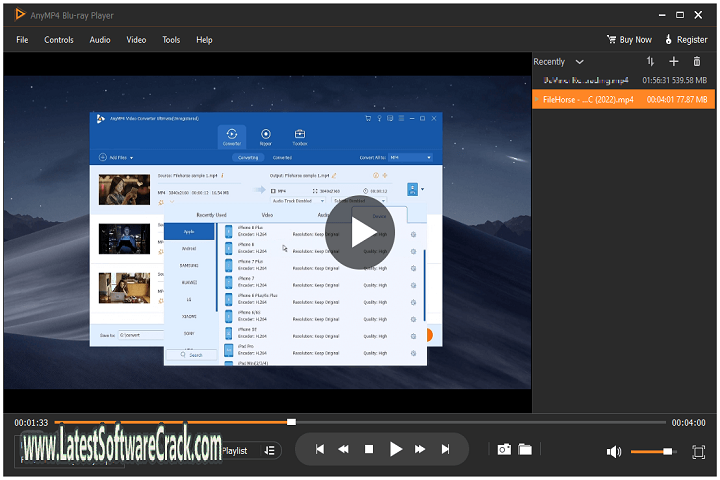 AnyMP4 Blu-ray Player 6.5.28 free download with crack