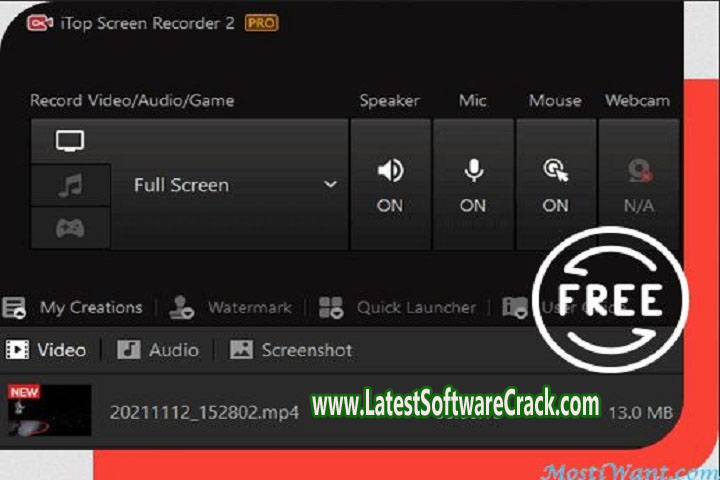 iTop Screen Recorder Pro 3.0.0.934 free download with patch