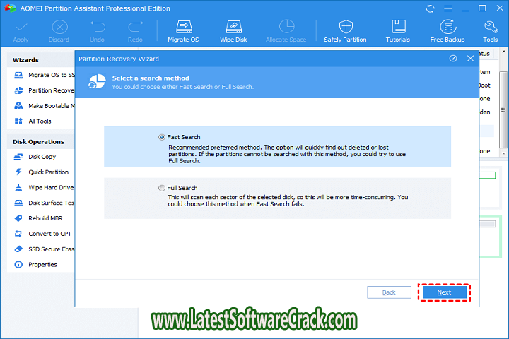 AOMEI My Recover 2.5.0 free download with crack