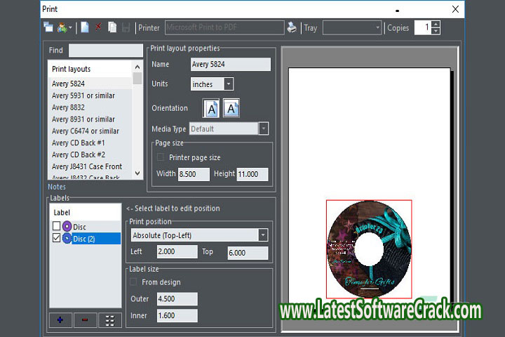Dataland CD Label Designer 9.0.0.912 Free Download With Patch