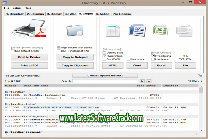 Directory List and Print Pro 4.21 Free Download With Patch