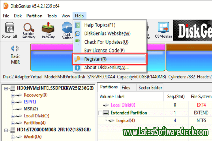 DiskGenius Professional v5.4.6.1432 Free Download with crack