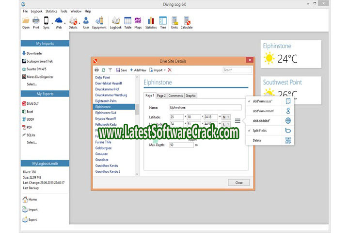 Diving Log 6.0.26 Free Download With Patch