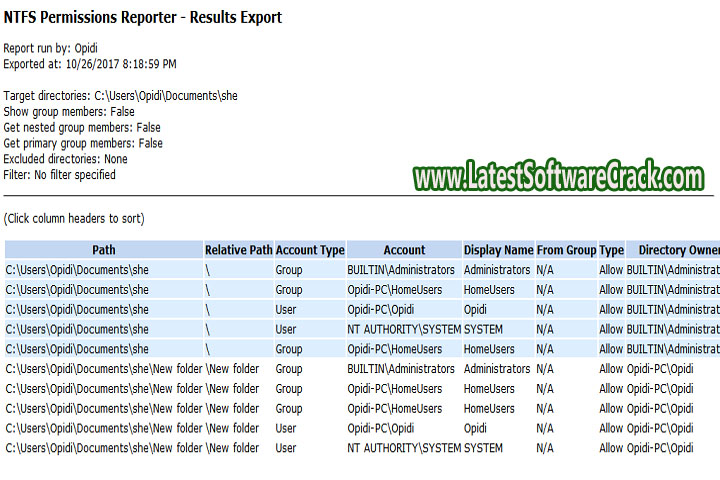 NTFS_Permissions_Reporter_3.8.437.0 Free Download with Crack