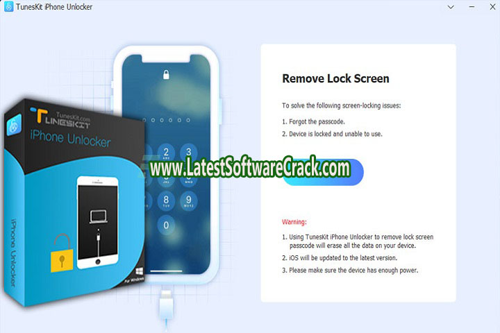 TunesKit iPhone Unlocker 2.1.0.13 Free Download With Patch