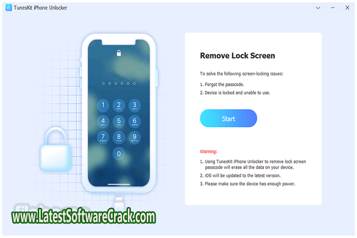 TunesKit iPhone Unlocker 2.1.0.13 Free Download With Crack