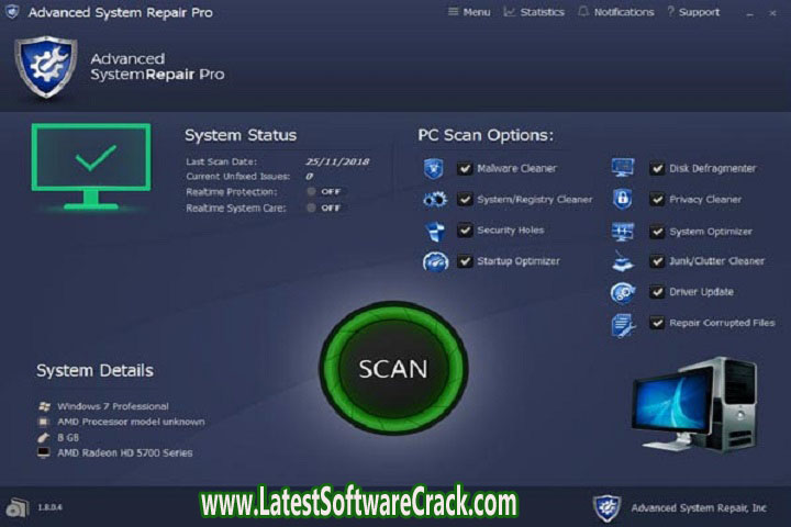 Advanced System Repair Pro v1.9.9.3 Free Download with Crack