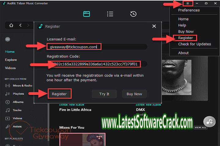 AudFree Tidable Music Converter 2.8.2.1 Free Download with Crack