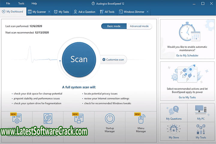 Auslogics BoostSpeed 13.0 Free Download with Crack
