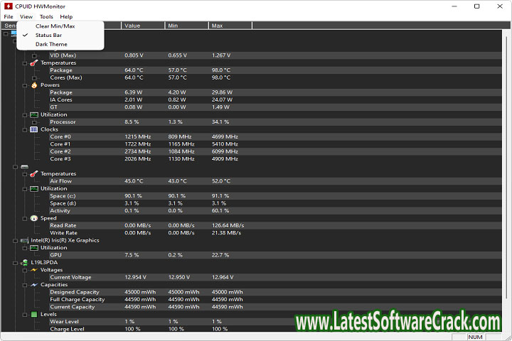 CPUID HWMonitor Free 1.47 Free Download with Patch