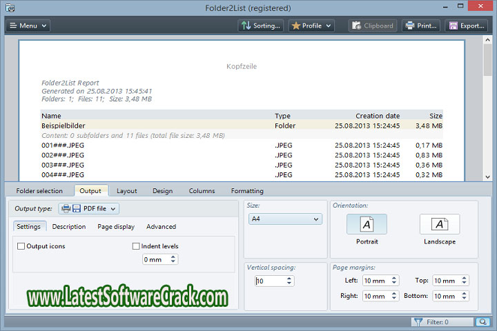 Gillmeister Folder2List 3.26.3 Free Download with Crack