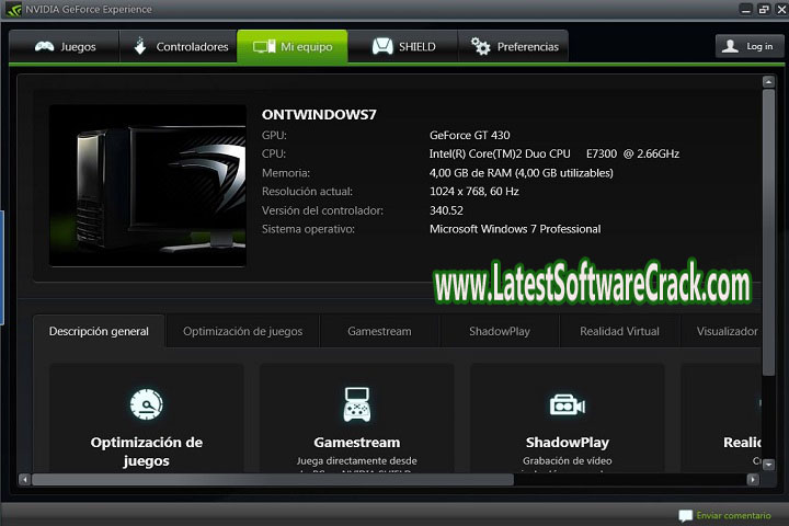 NVIDIA GeForce Experience 3.26.0.131 Free Download with Crack