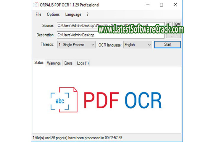 ORPALIS PDF OCR 1.1.44 Free Download With Patch
