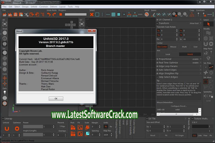 Rizom-Lab_RizomUV_Real_Virtual_Space_2022.1.57 Free Download with Crack