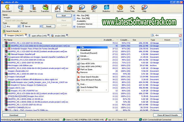 eMule0.50a-Installer 1.0 Free Download with Patch