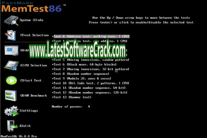 Pass Mark Mem Test 86 Pro 10.1 Build 1000 Free Download with Crack Pass Mark Mem Test 86 Pro 10.1 Build 1000 Free Download with Crack