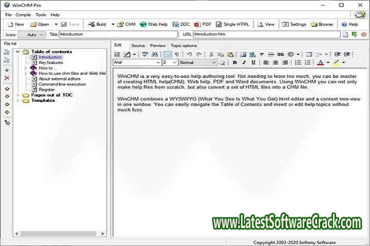 Softany WinCHM Pro 5.499 Free Download with Patch