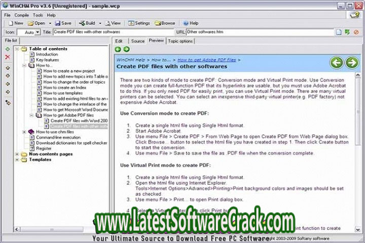 Softany WinCHM Pro 5.499 Free Download with Crack