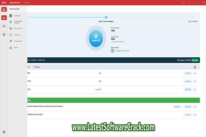 System Mechanic Pro 22.7.2.104 Free Download with Crack
