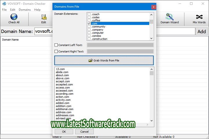 VovSoft Domain Checker 7.3.0 Free Download With patch