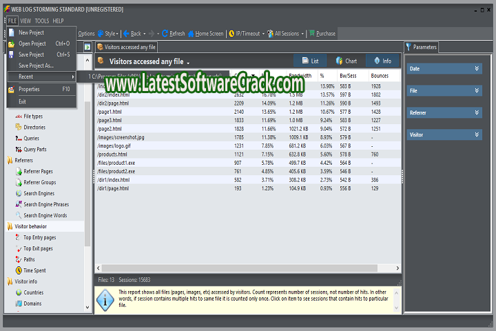 Dataland Web Log Storming 3.5.0.738 Free Download With Patch