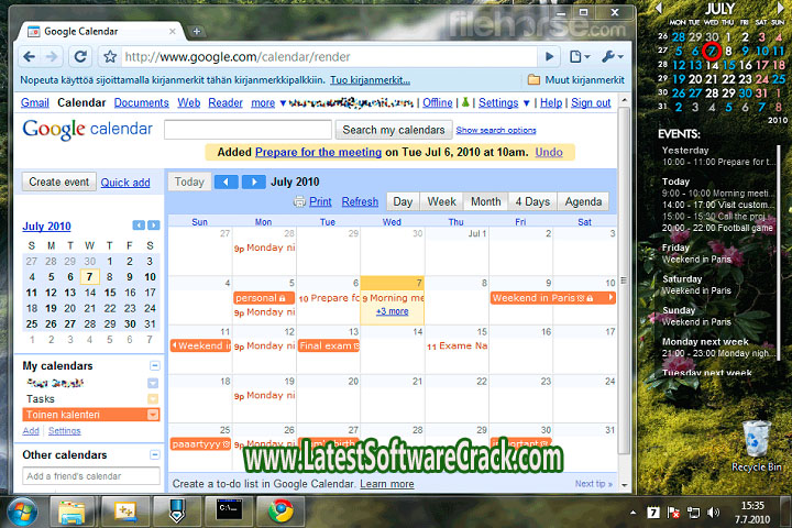 Rainlendar-Lite 2.11.1 32bit Free Download with Patch
