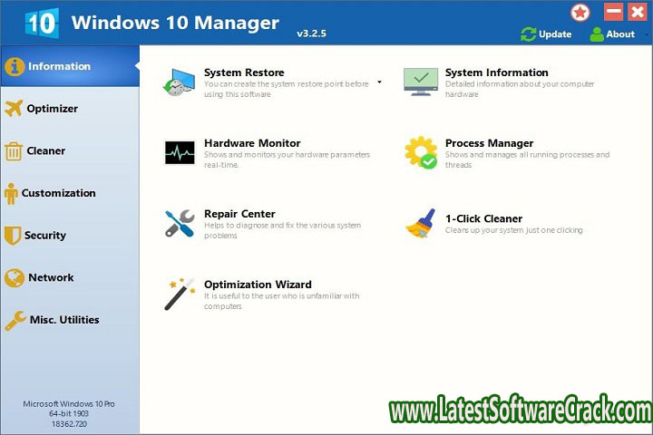 Yamicsoft Windows 10 Manager 3.7.4 Free Download with Crack