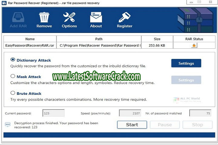 rar password recovery 1.0 Free Download with Patch