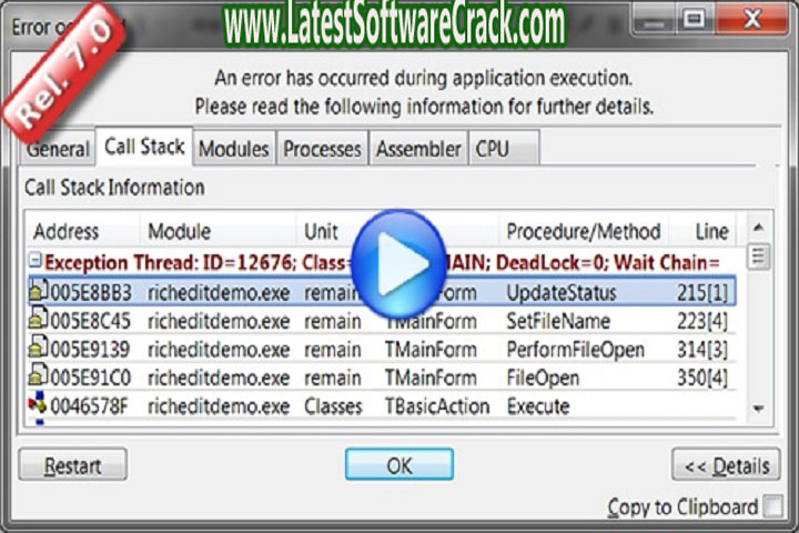 Eureka Log v 7.10.2.0 Free Download with Crack