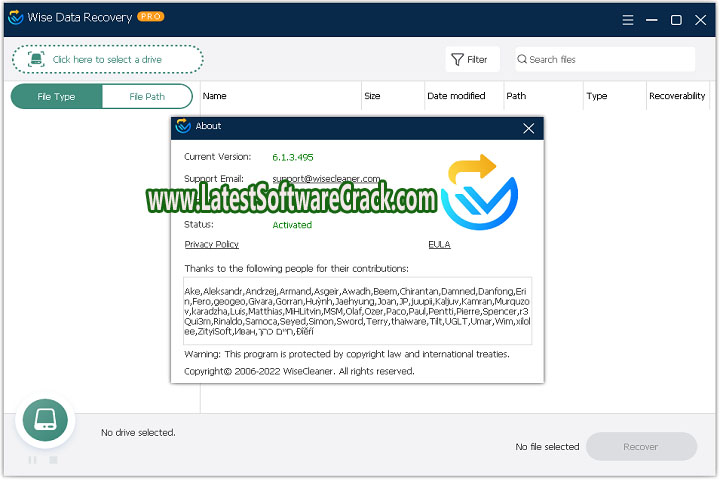 Wise Data Recovery Pro  V 6.1.3.495 Free Download with Crack