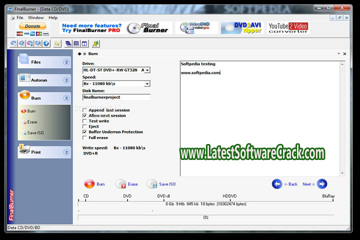 G Burner Pro 5.3.0 Free Download with Crack