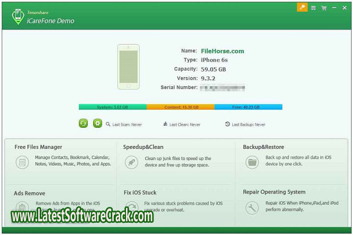 Tenor share I Care Fone 8.6.5.14 Free Download with Crack
