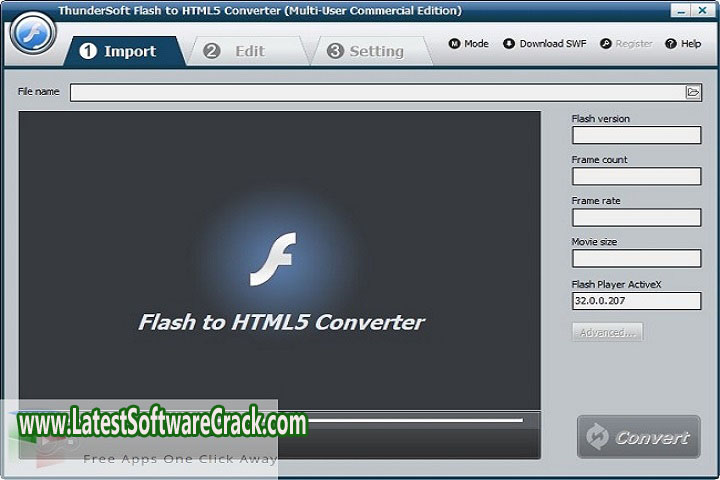 Thunder Soft Flash to HTML 5 Converter 5.1.0 Free Download with Patch