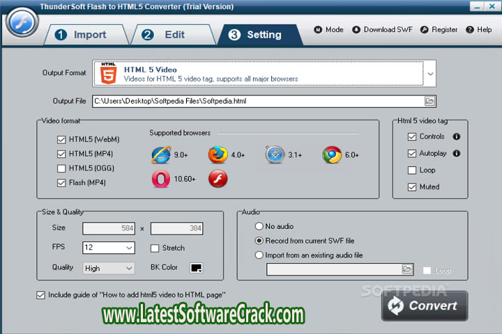Thunder Soft Flash to Video Converter 5.1.0 Free Download with Crack